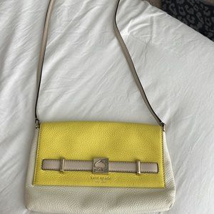 Kate Spade Cross Body Yellow and White